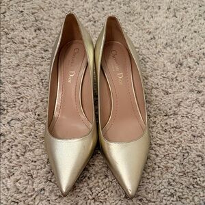 Christian Dior Gold Heels